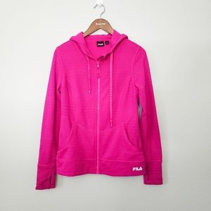 Pink Fila Sport Zip Up Hoodie